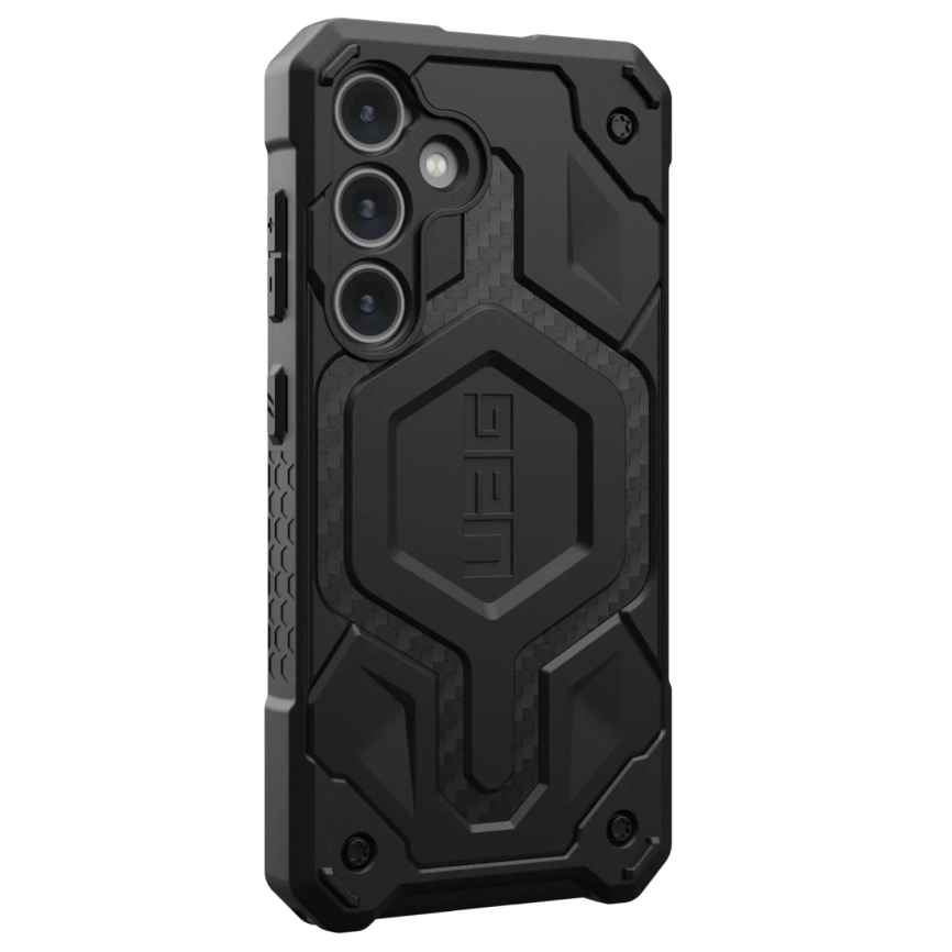 Чехол UAG Monarch PRO with MagSafe для Galaxy S24 Carbon Black Fiber фото 2