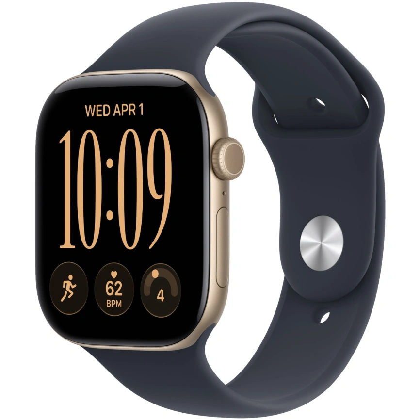 Смарт-часы Apple Watch Series 12 46mm Light Gold Aluminum Case with Navy Blue Sport Band M/L фото 1