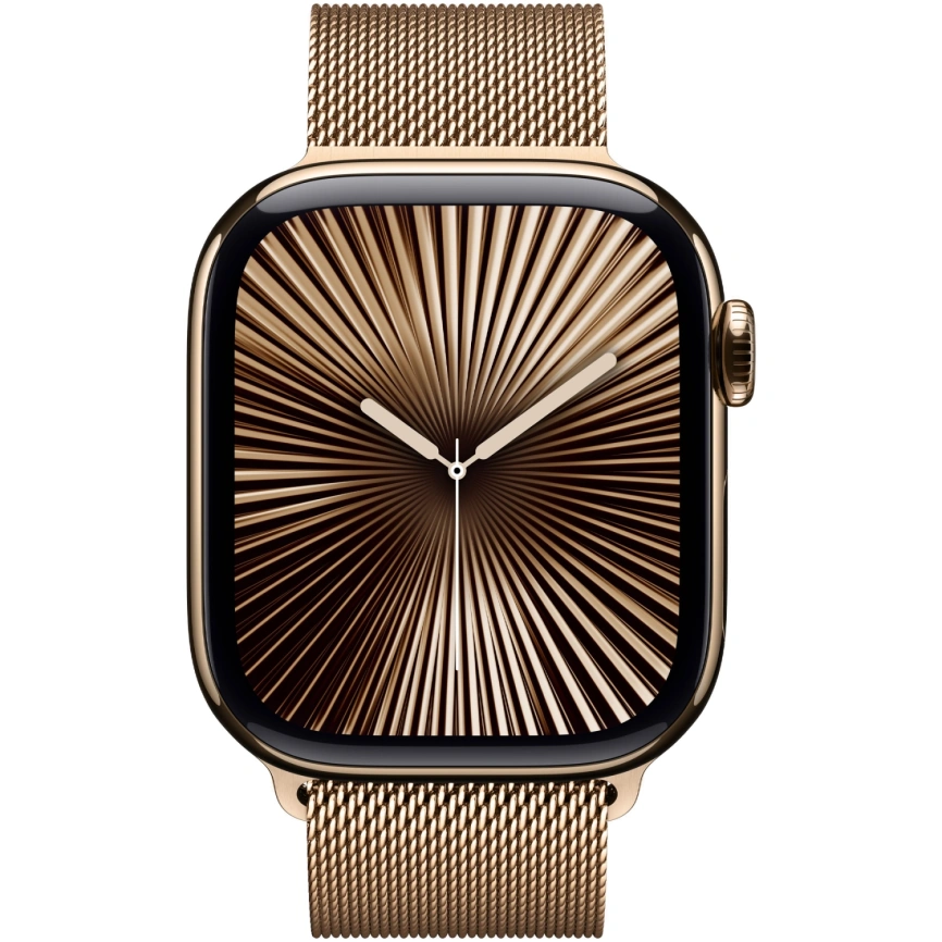 Смарт-часы Apple Watch Series 10 42mm Gold Titanium Case with Gold Milanese Loop фото 3