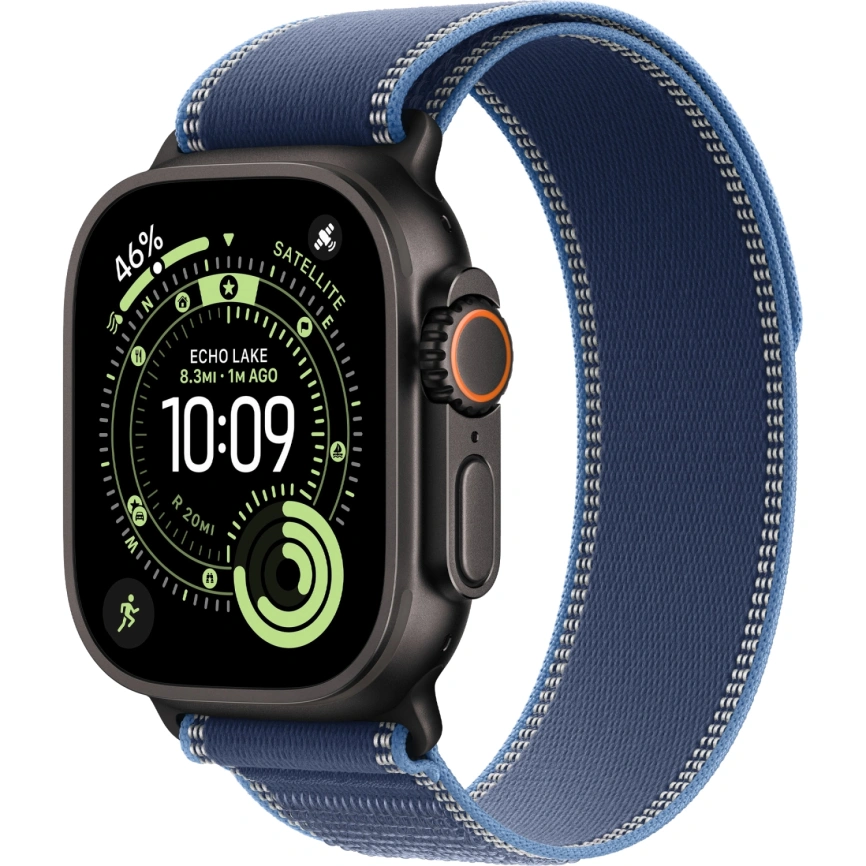 Смарт-часы Apple Watch Ultra 3 (2025) 49mm Black Titanium Case with Blue/Bright Blue Trail Loop M/L фото 1