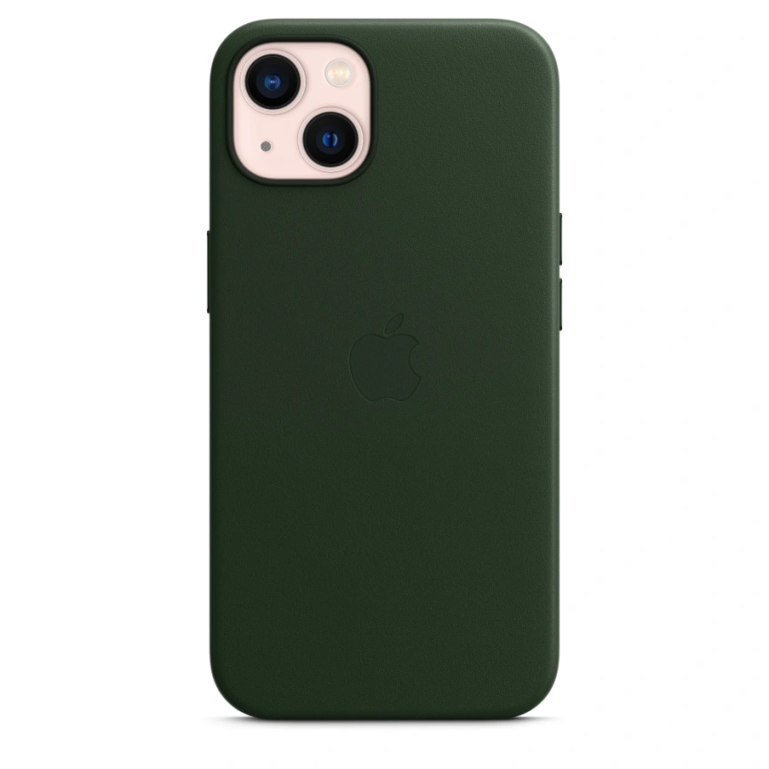 Кожаный чехол Apple MagSafe для iPhone 13 Зелёная секвойя фото 7