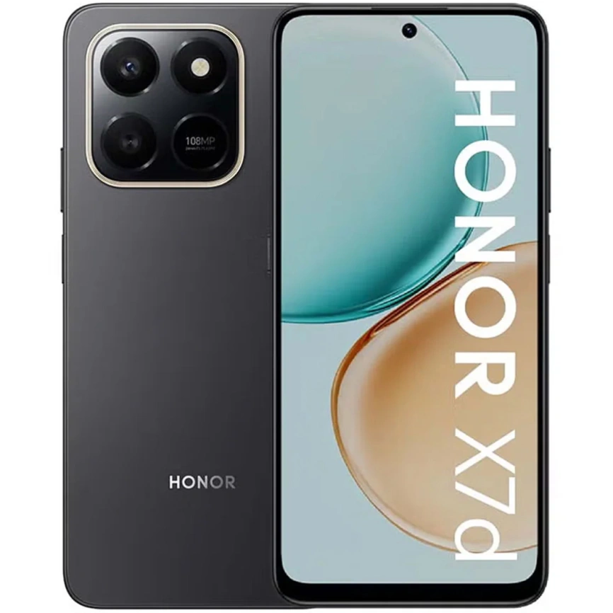 Смартфон Honor X7d 6/128Gb Velvet Black фото 1