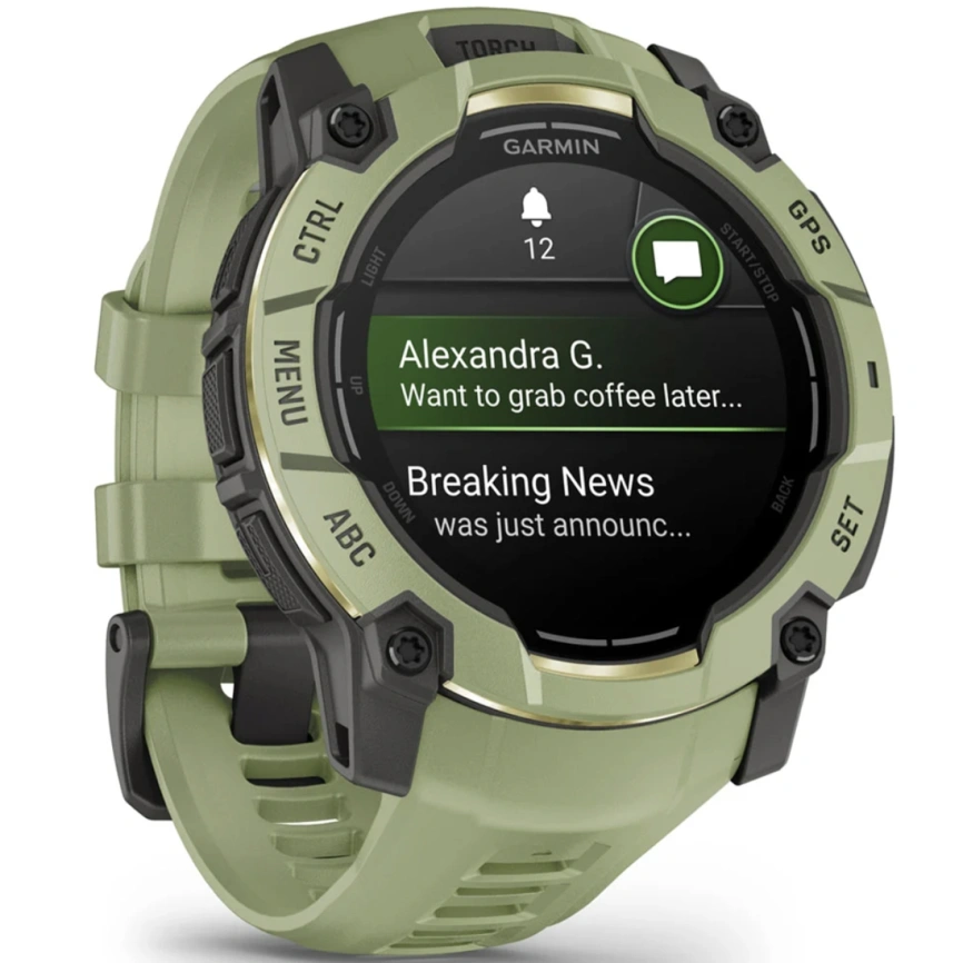Смарт-часы Garmin Instinct 3 50mm Amoled Fern Green with Fern Green Band (010-03020-02) фото 3