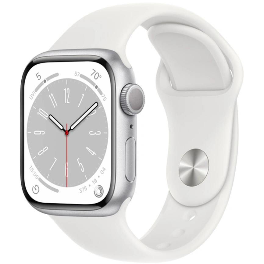 Смарт-часы Apple Watch Series 8 GPS 45mm Silver/White Sport Band фото 1