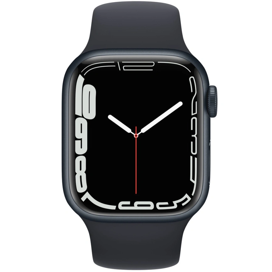 Смарт-часы Apple Watch Series 7 GPS 41mm Midnight/Black (Темная ночь/Черный) Sport Band (MKMX3RU/A) фото 3