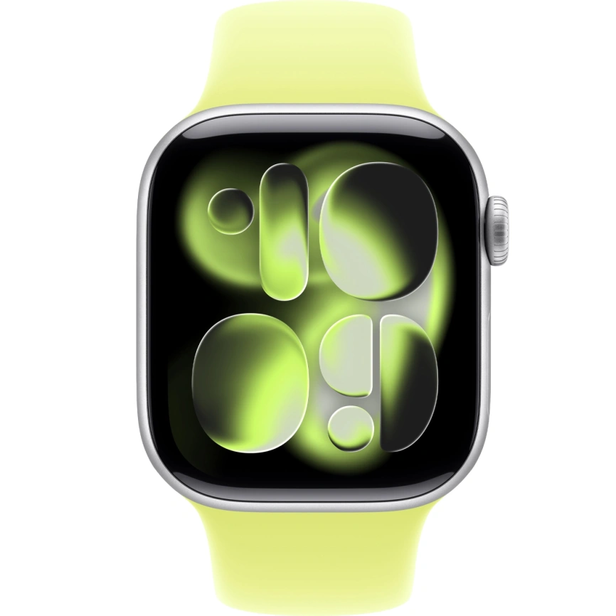 Смарт-часы Apple Watch Series 11 42mm Silver Aluminium Case with Neon Yellow Sport Band S/M фото 3