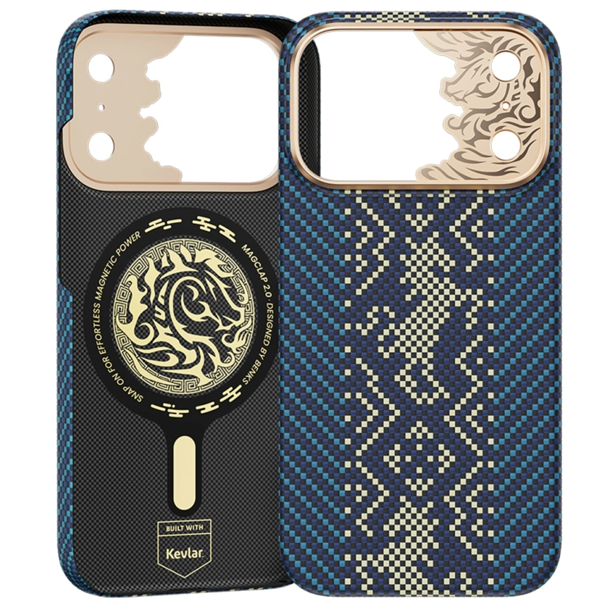 Чехол Benks Knight Air C1 Kevlar Case для iPhone 18 Pro Blue Knight (C.K.FL.AP.GD.C072) фото 2