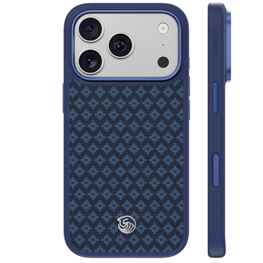 Чехол Benks ArmorGrid Pro Case Kevlar для iPhone 18 Pro Max Blue (C.K.FL.AP.BE.B073) фото 1