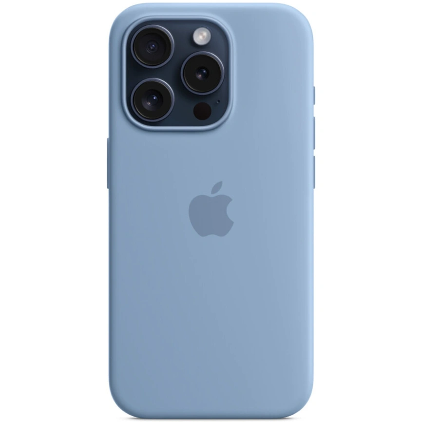 Силиконовый чехол Silicone для iPhone 15 Pro Ocean Blue фото 1