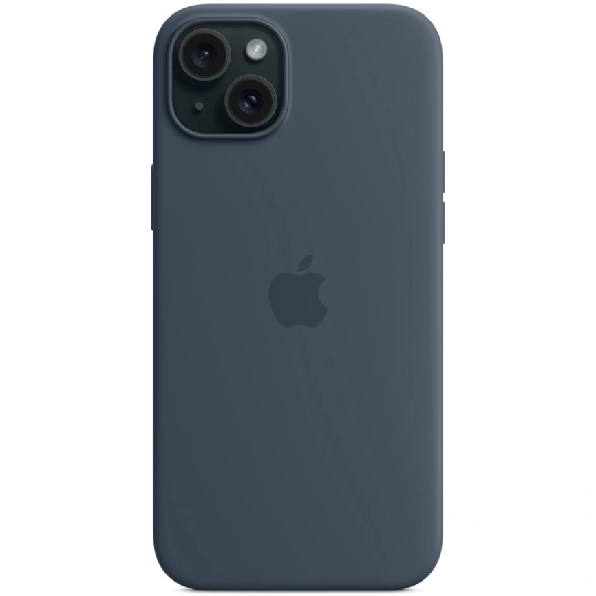 Силиконовый чехол Apple MagSafe для iPhone 15 Storm Blue фото 3
