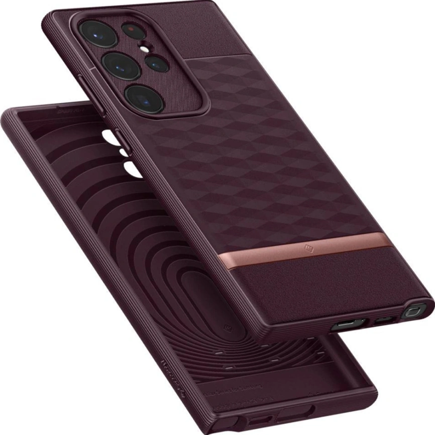 Чехол Spigen Caseology для Galaxy S23 Ultra (ACS05656) Burgundy фото 1