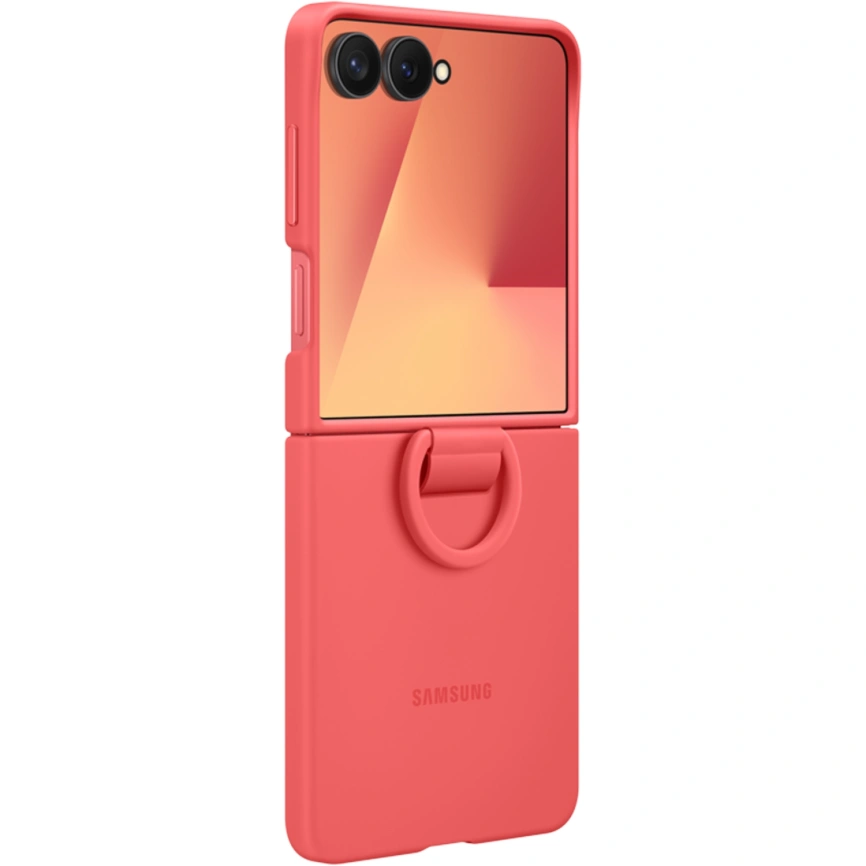 Чехол Samsung Silicone Ring Case для Galaxy Z Flip7 Red фото 2