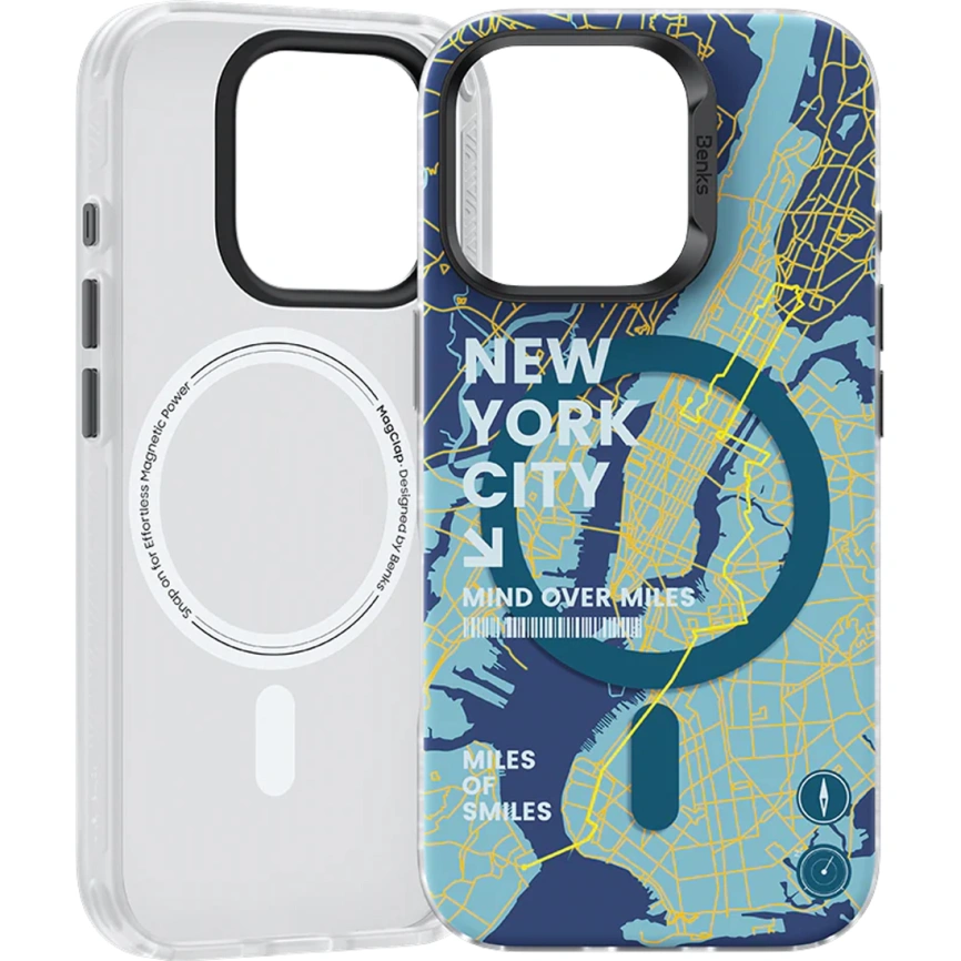 Чехол Benks Magnetic City Case with MagSafe для iPhone 16 Pro Max New York фото 2