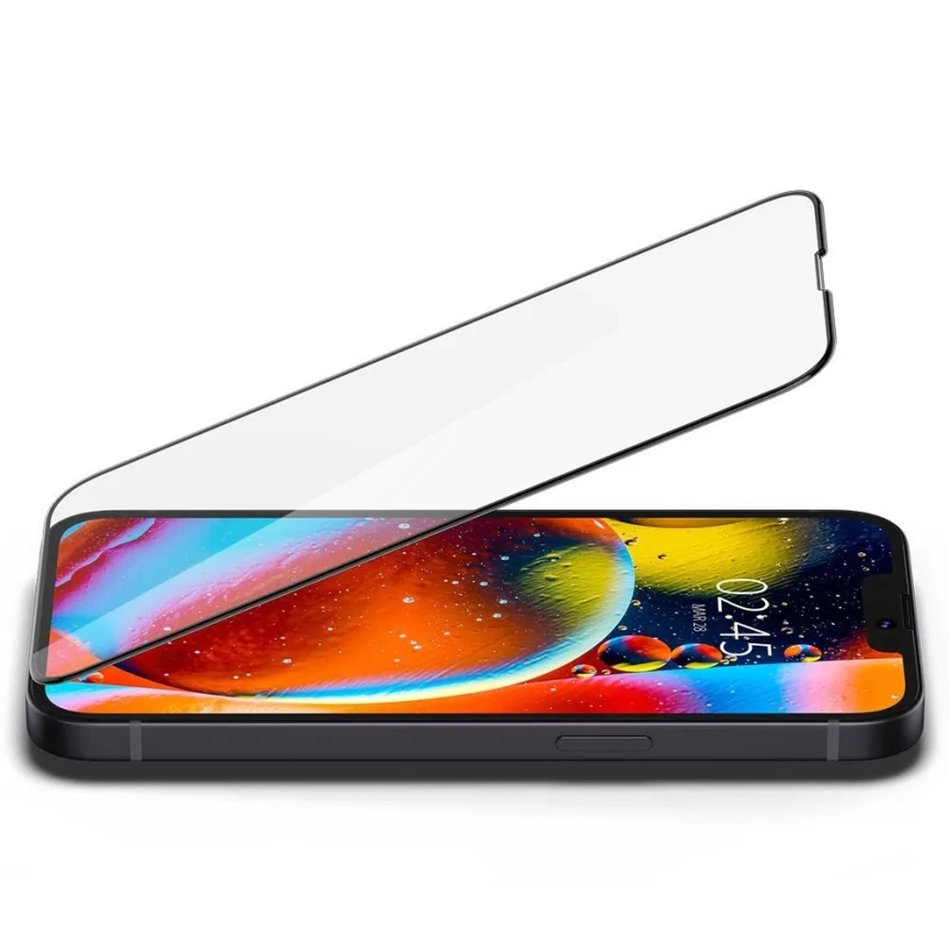 Защитное стекло Spigen iPhone 13 Pro Max Glass tR Slim FC фото 3