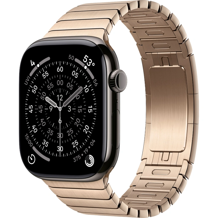 Смарт-часы Apple Watch Series 11 42mm Slate Titanium Case with Gold Link Bracelet фото 1
