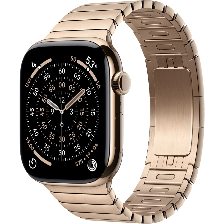 Смарт-часы Apple Watch Series 11 46mm Gold Titanium Case with Gold Link Bracelet фото 1