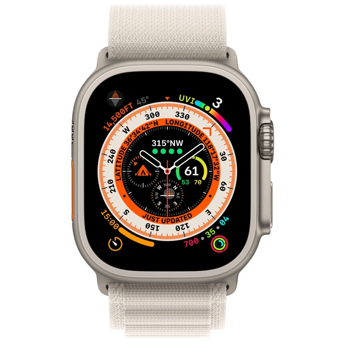 Смарт-часы Apple Watch Ultra GPS + Cellular 49mm Titanium Case with Starlight Alpine Loop S (MQFA3) фото 2