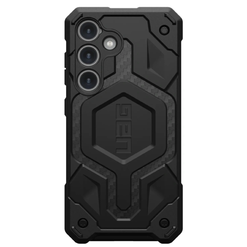 Чехол UAG Monarch PRO with MagSafe для Galaxy S24 Carbon Black Fiber фото 1