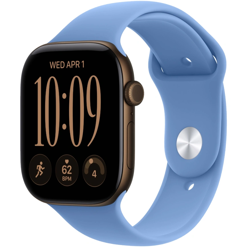 Смарт-часы Apple Watch Series 12 46mm Dark Bronze Aluminum Case with Wildflower Blue Sport Band S/M фото 1