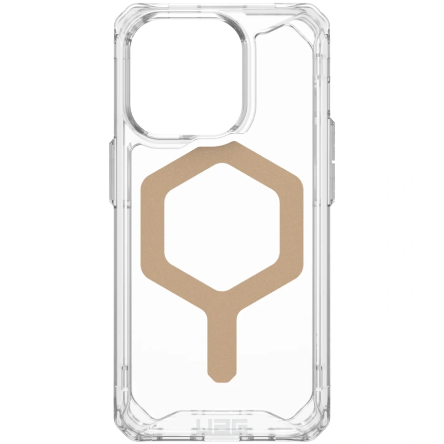 Чехол UAG с поддержкой MagSafe Plyo для iPhone 15 Pro Ice/Gold (114286114381) фото 1