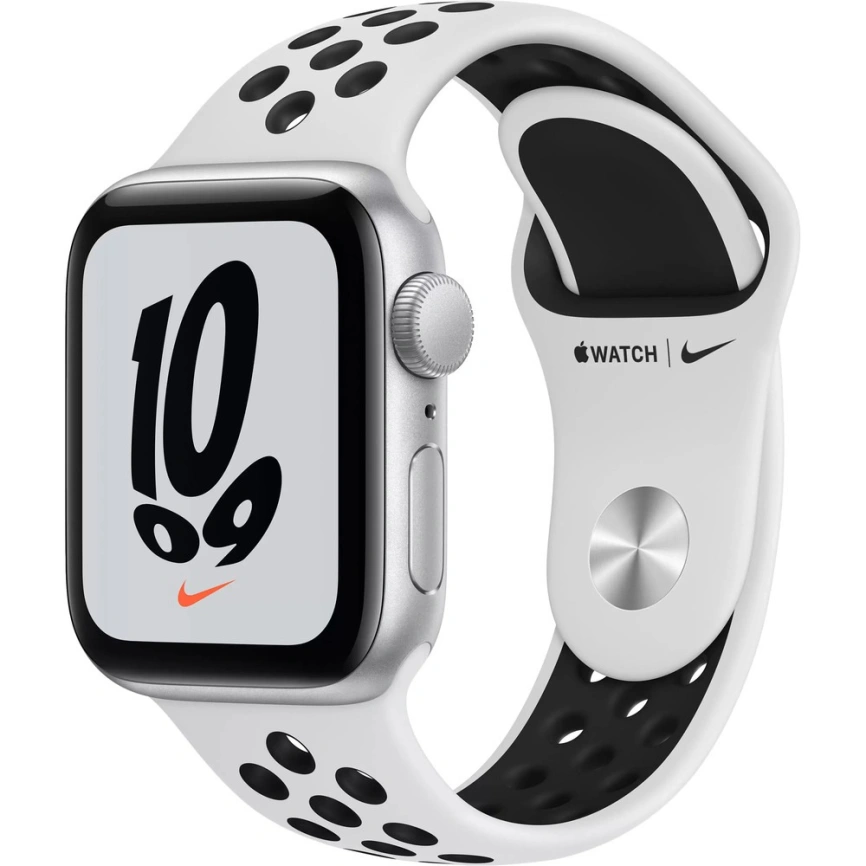 Смарт-часы Apple Watch Series SE GPS 44mm Silver/Black Nike Sport Band (MKQ73) фото 1