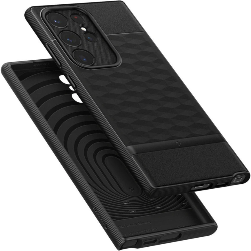 Чехол Spigen Caseology для Galaxy S23 Ultra (ACS05655) Matte Black фото 1