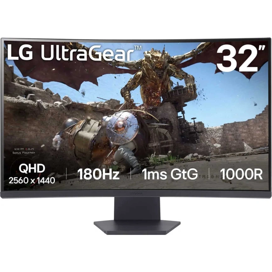 Монитор LG 32" UltraGear 32GS60QC-B VA Black (32GS60QC-B.ARUQ) фото 1
