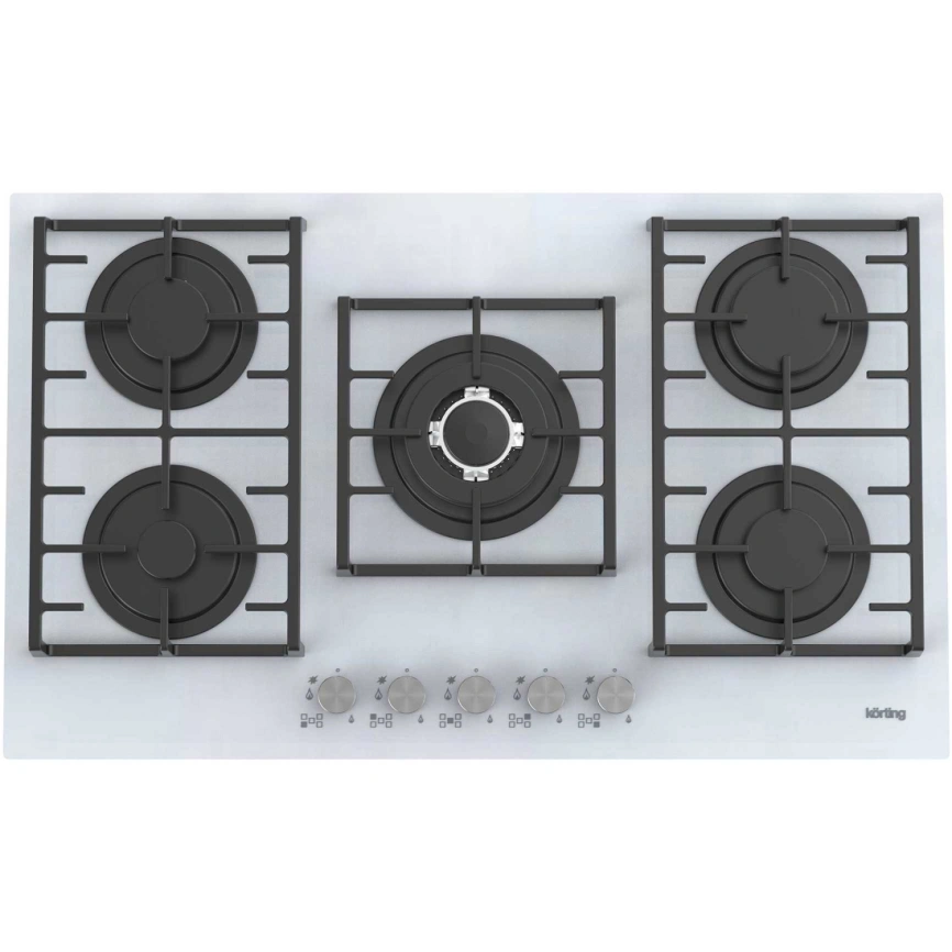 Газовая варочная панель Korting HGG 9835 CTW White фото 1