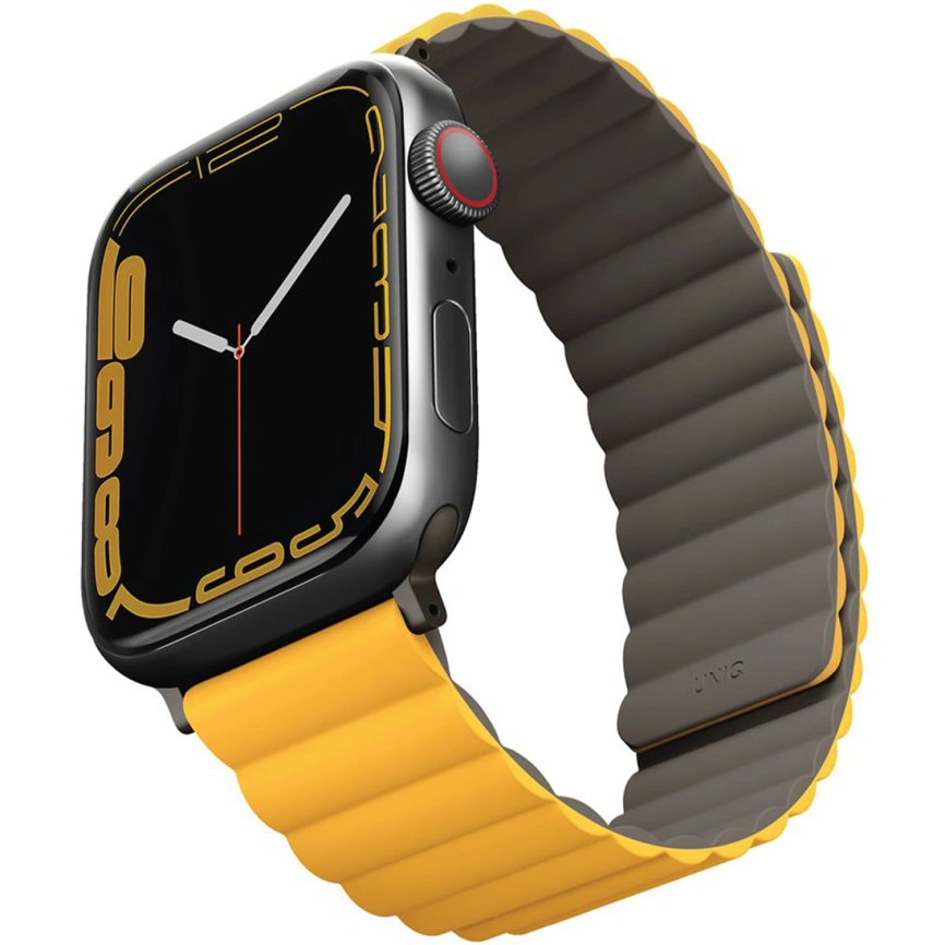 Ремешок Uniq Revix reversible Magnetic для Apple Watch 44/45/49 Mustard/Khaki фото 7