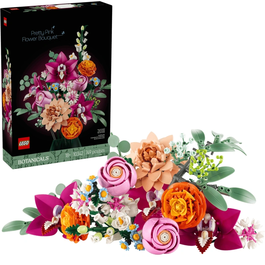 Конструктор LEGO Botanical Pretty Pink Flower Bouquet 10342 фото 1