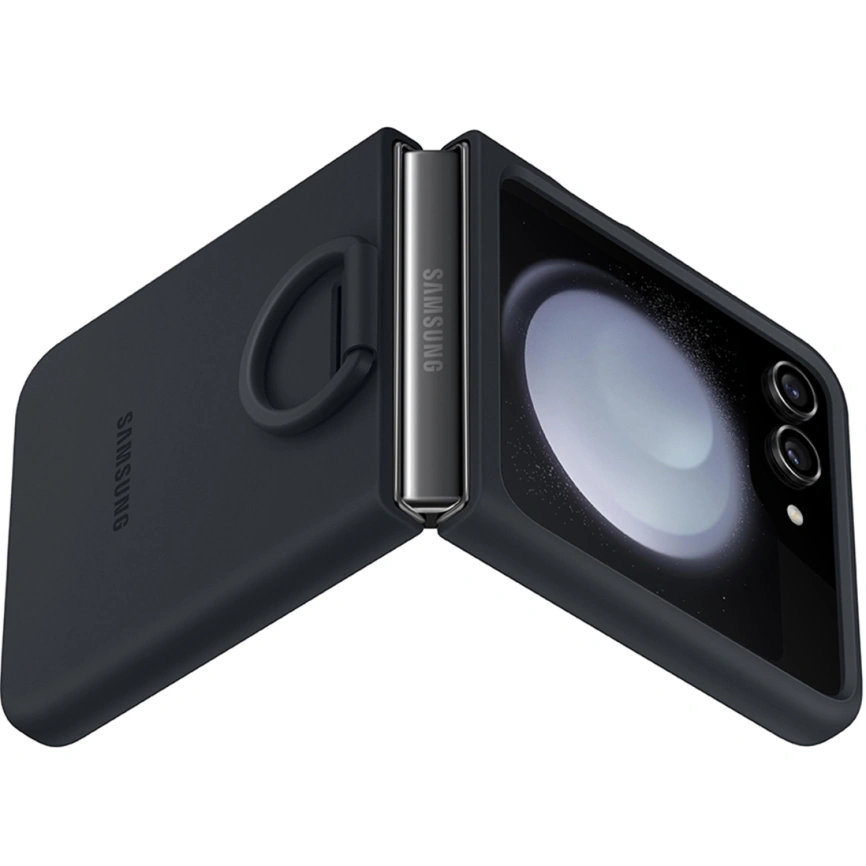 Чехол Samsung Series для Galaxy Z Flip 5 Silicone Case with Ring Indigo фото 2