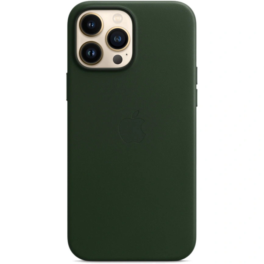 Кожаный чехол Apple MagSafe для iPhone 13 Pro Max Зелёная секвойя фото 1
