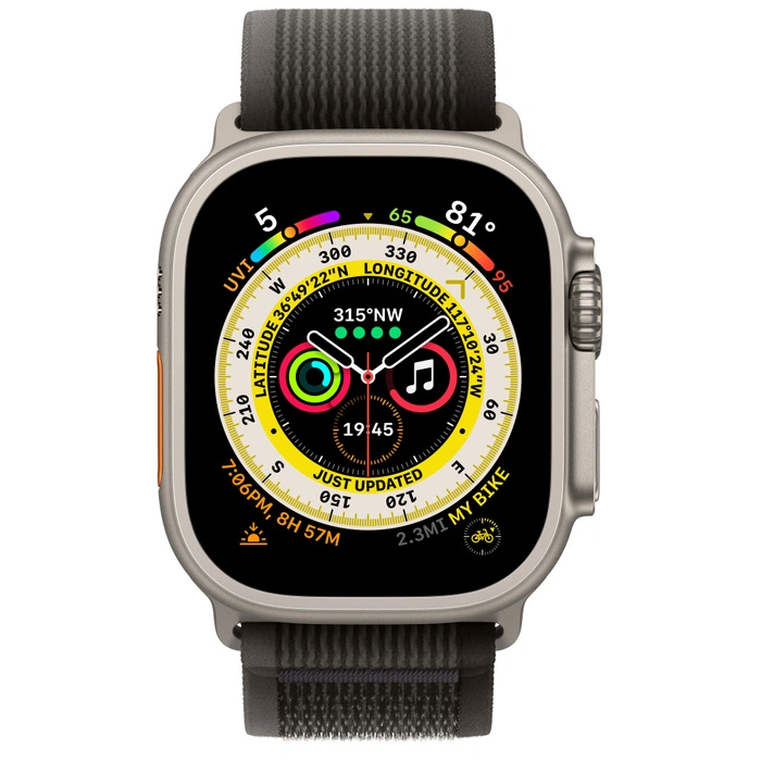 Смарт-часы Apple Watch Ultra GPS + Cellular 49mm Titanium Case with Black/Gray Trail Loop S/M фото 2