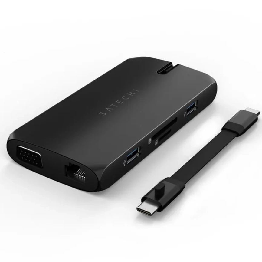 Хаб Satechi USB-C 8 в 1 (ST-UCMBAK) Black фото 2