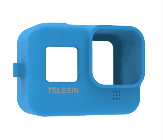 Силиконовый чехол Telesin для GoPro HERO 8 Black ( GP-PTC-801-BL) Blue фото 1