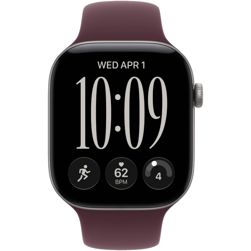 Смарт-часы Apple Watch Series 12 42mm Space Gray Aluminum Case with Burgundy Sport Band M/L фото 3