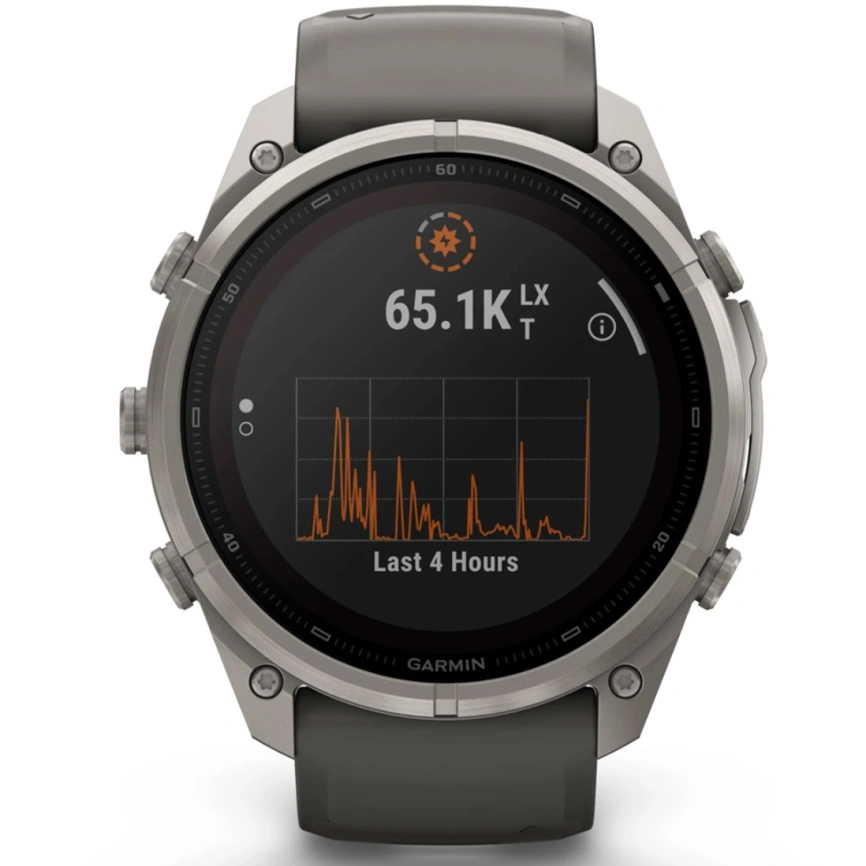 Смарт-часы Garmin Fenix 9 Pro 51mm Solar (010-04339-01) Titanium with Pebble Gray/Silver Gray Silicone Band (inReach) фото 8