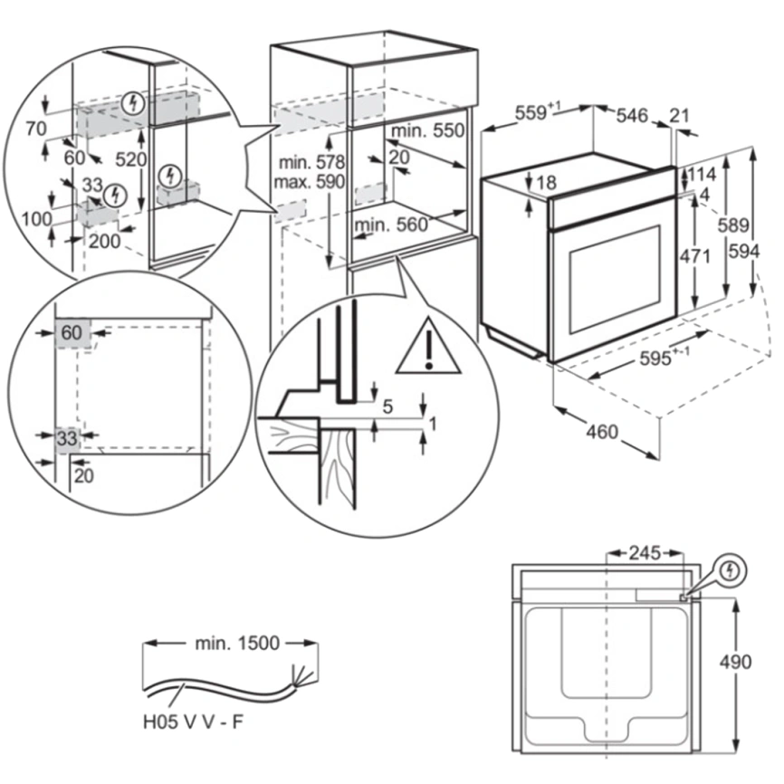Электрический духовой шкаф Electrolux KOEBP39Z Black фото 4