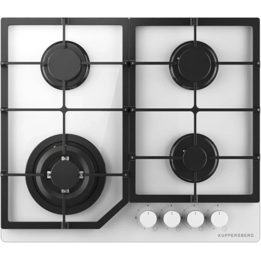 Газовая варочная панель Kuppersberg FG 60 W White фото 1