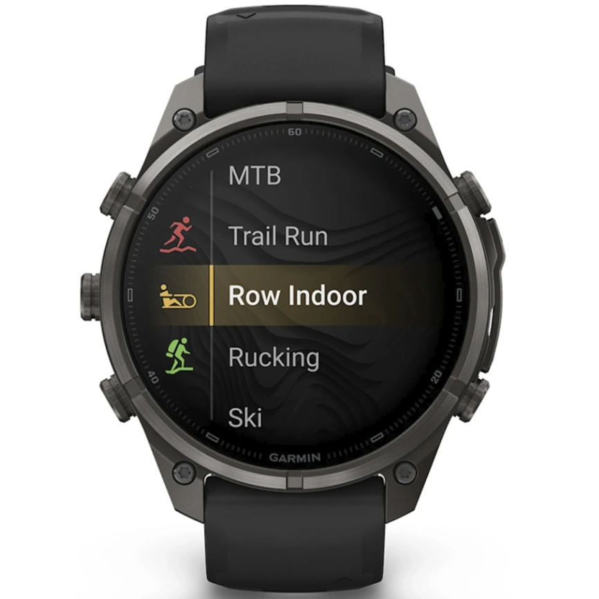 Смарт-часы Garmin Fenix 9 Pro 43mm Amoled (010-04335-11) Carbon Gray DLC Titanium with Black/Pebble Gray Silicone Band (inReach) фото 6