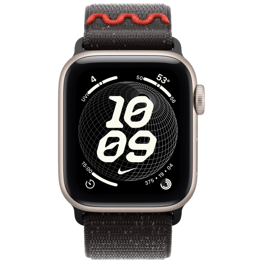 Смарт-часы Apple Watch SE (2025) 44mm Starlight Aluminum Case with Midnight Black Nike Sport Loop фото 3