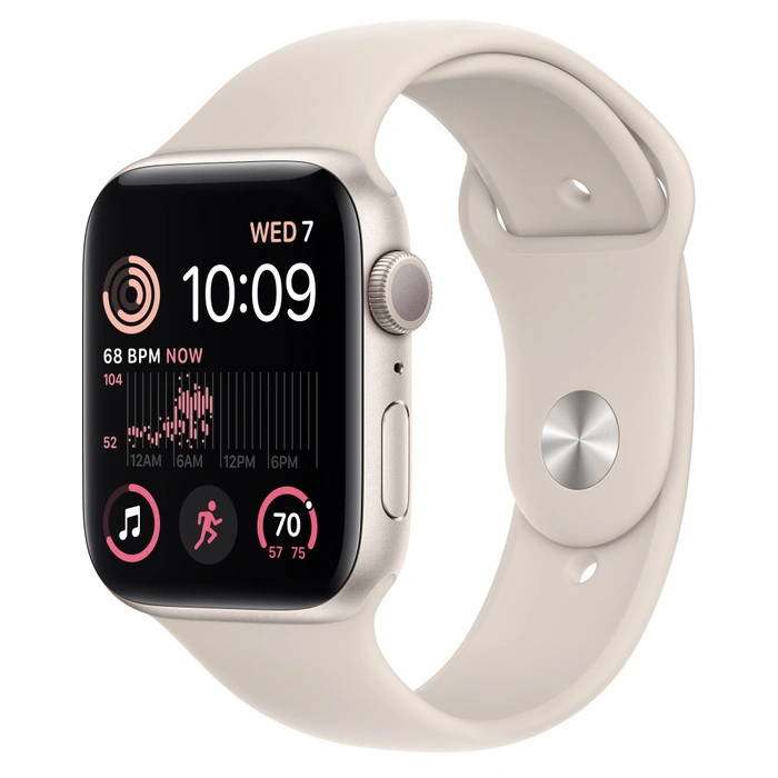 Смарт-часы Apple Watch Series SE GPS 44mm Starlight Sport Band (MNJX3) фото 1