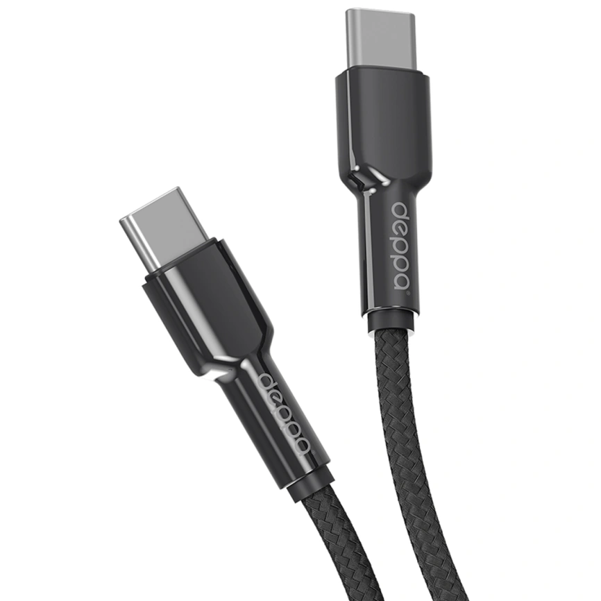 Кабель Deppa Elite USB-C/USB-C, 1m 72506 Black фото 1