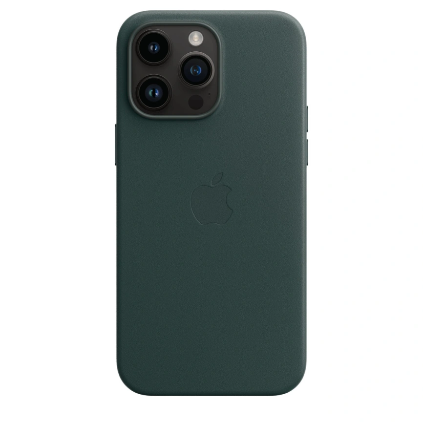 Кожаный чехол Telesin MagSafe для iPhone 14 Pro Forest Green фото 3