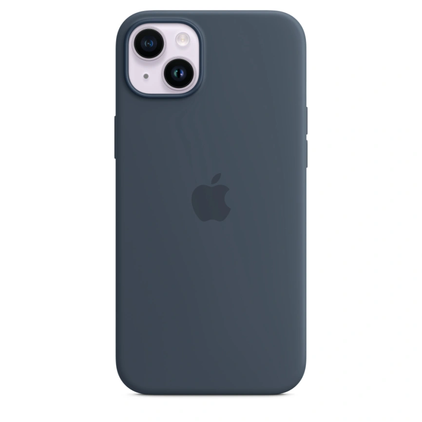 Силиконовый чехол Apple MagSafe для iPhone 14 Storm Blue фото 5