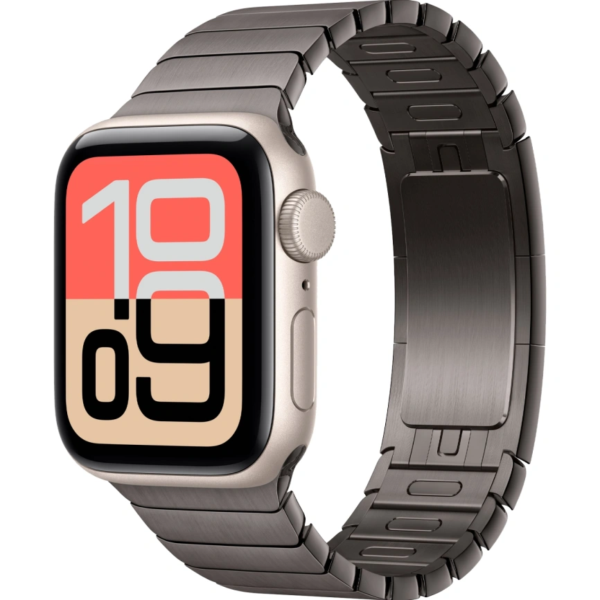 Смарт-часы Apple Watch SE (2025) 44mm Starlight Aluminum Case with Slate Link Bracelet фото 1