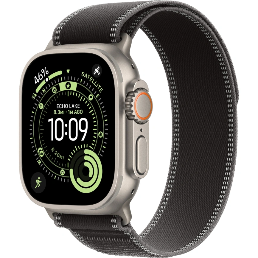 Смарт-часы Apple Watch Ultra 3 (2025) 49mm Natural Titanium Case with Black/Charcoal Trail Loop S/M фото 1