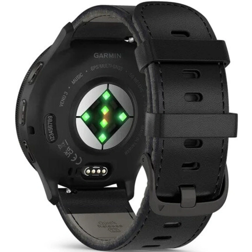 Умные часы Garmin Venu 3 (010-02784-52) 45mm Slate with Leather Band фото 4