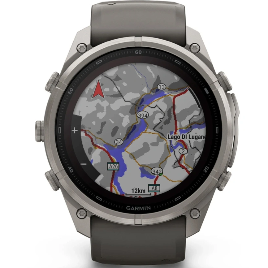 Смарт-часы Garmin Fenix 9 Pro 51mm Solar (010-04339-01) Titanium with Pebble Gray/Silver Gray Silicone Band (inReach) фото 9