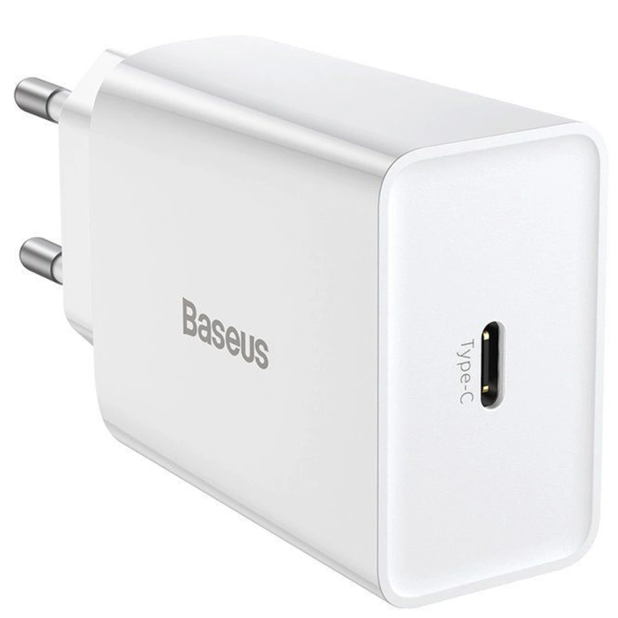 Сетевое зарядное устройство Baseus 20W USB-C CCFS-SN01 White фото 2